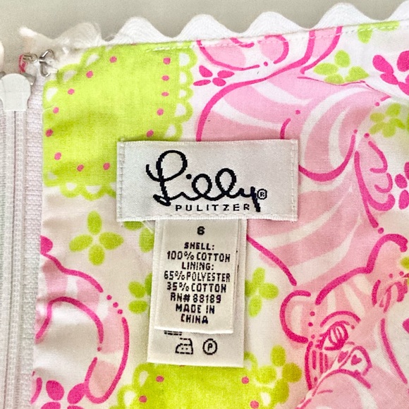 🌸NWT Vintage Lilly Pulitzer Dress Black Jack Cat Size 6 - Picture 7 of 9